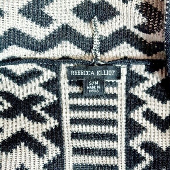 REBECCA ELLIOT Geometric Shark bite Aztec Cardigan Transitional Cardigan Sz S/M - Picture 5 of 6